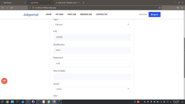 Online Job Portal Project Using PHP