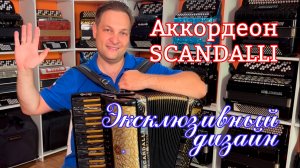 Супер аккордеон с индивидуальным дизайном Scandalli с микрофонами Harmonika (Brasilia)