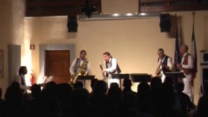 QM saxes and clarinets quartet+drums: The Drag (Oliver Lake)