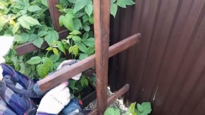 Делаем шпалеру для малины/Making a trellis for raspberries
