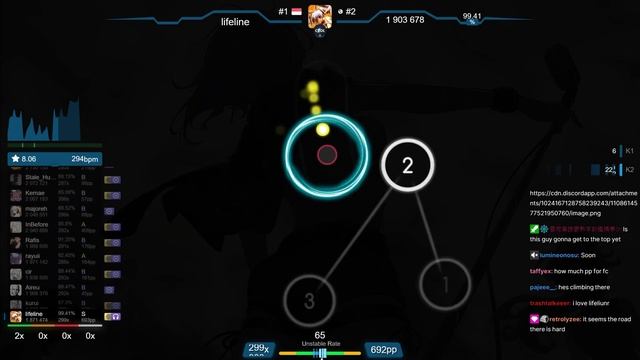 ? 9.2⭐ lifeline | ONE OK ROCK - Take me to the top [Sotarks'] +HDDT 99.37% (#1 1043pp FC) - osu! смотреть онлайн