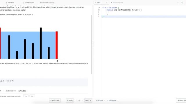 LeetCode: 11. Container With Most Water - Java (Hindi) смотреть онлайн