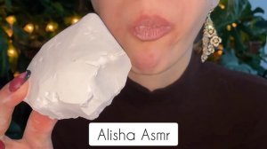 Chalk crunchy snowball/Мел хрустящий снежок #мел #хруст #асмр #chalk #mukbang #asmr #crunchy #clay