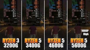 Ryzen 3 3200G vs Ryzen 5 3400G vs Ryzen 5 4600G vs Ryzen 5 5600G - Gaming Test in 5 Games