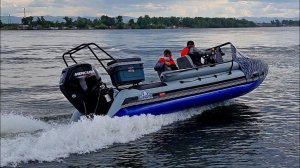 МОЩНАЯ ВЫДРА ШЕРПА 600 с MERCURY 80 Jet (115лс). Водометная ПВХ лодка.