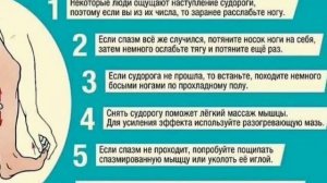 Что делать если схватила судорога!