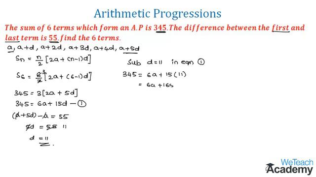 012-Arithmetic Progressions Example - 8 ⧸ Progressions ⧸ Maths Arithmetic