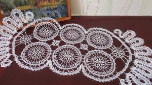 Брюггское кружево - салфетка крючком из круглых мотивов. Часть 1