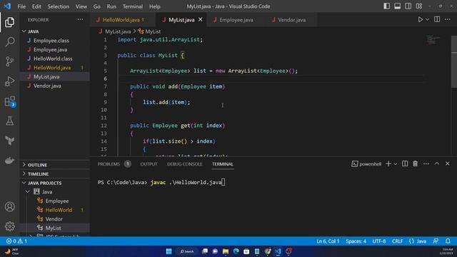 How to create Generic class in Java?