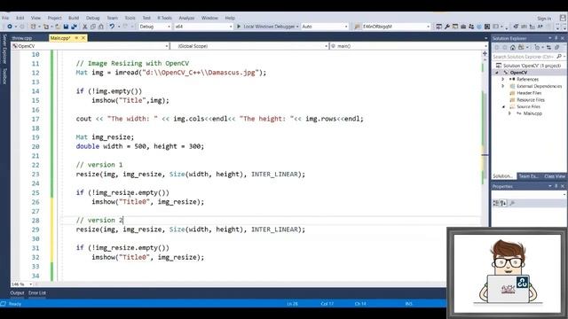 OpenCV with C++ || Image Analysis - Image Resizing & Merging - lesson 3- مكتبة تحليل الصورة