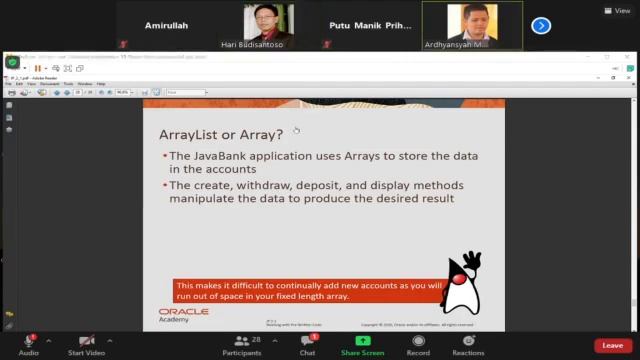 Pelatihan Java - Oracle Academy Hari 3