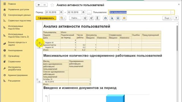 1С БСП 3.0 Анализ журнала регистрации смотреть онлайн