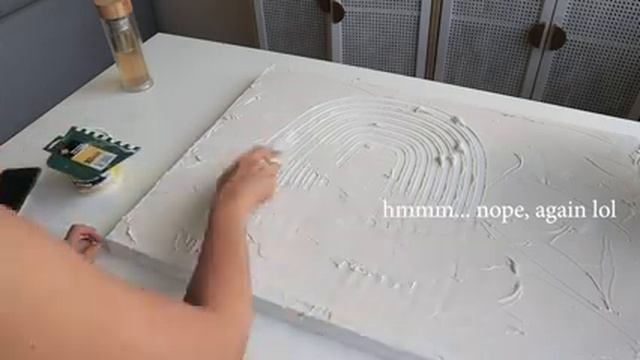 DIY PLASTER ART | How to Make a Minimalist Textured Canvas ♡