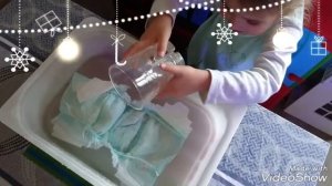 Как сделать снег из подгузника