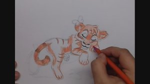 Как нарисовать тигренка из игры Wildscapes \\ нарисовать тигра // рисуем вместе