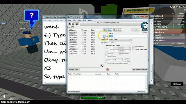 ROBLOX Money Hack W/ Cheat Engine 6.3