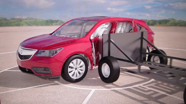 Crash test simulation of an Acura MDX shown at 3DEXPERIENCE 2014 смотреть онлайн