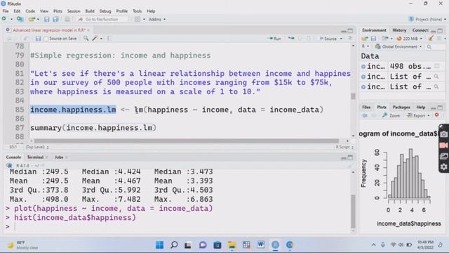 Linear regression analysis using R: Amharic Tutorial