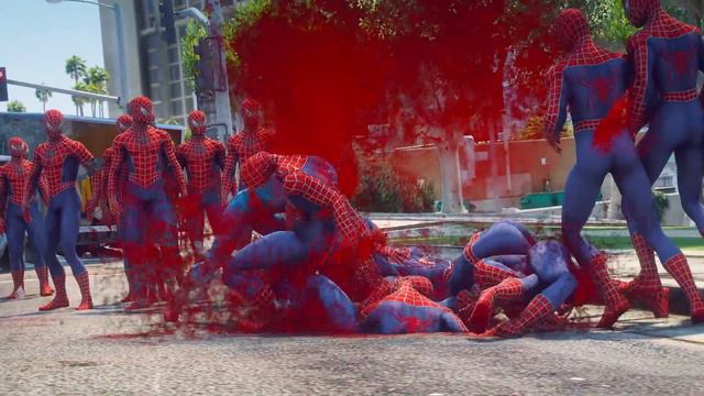SPIDER VERSE BATTLE ROYALE | IRON SPIDER SUIT VS SPIDER MAN 2099 VS SPIDER MAN MUSCLE - EPIC BATTLE смотреть онлайн