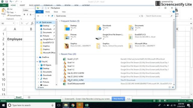 Excel Day 1-5 Starting the Work Book смотреть онлайн