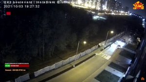 Салют в ЖК Лучи 03.10.21 19:27. Видео с уличной камеры