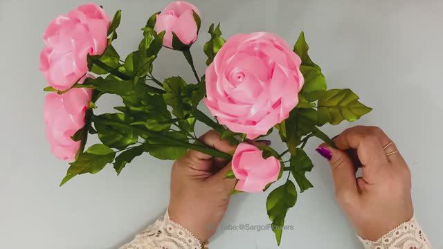 Роза из атласной ленты своими руками_ Как сделать розу из ленты _ Цветы из атласной ленты