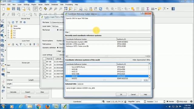 How to convert Lat Long to UTM (Easting,Northing) | by QGIS Software (English) смотреть онлайн