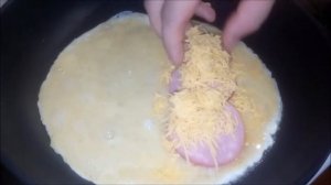 Яичный чебурек! (Сытный завтрак за 10 минут)