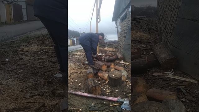 рублю дрова на зиму часть 2