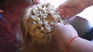 прическа цветок из волос(как заплести) .flower of hair/ how to braid a flower of hair.