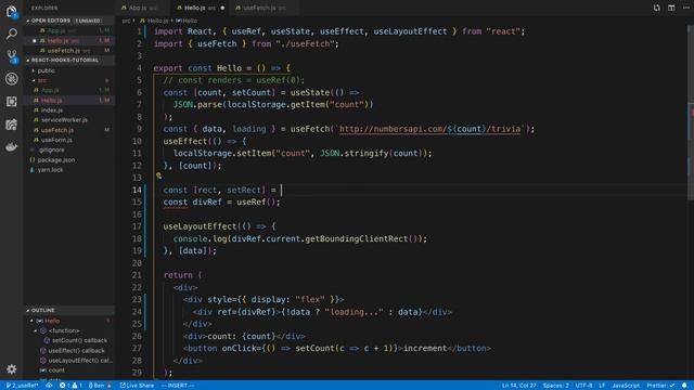 React Hooks useLayoutEffect Tutorial смотреть онлайн