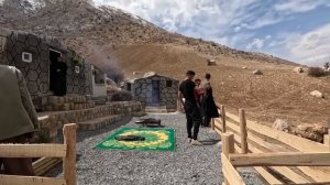 "Transforming Our Home: Milad and Hassan Upgrade the Family Amir's Courtyard with Beautiful Stones"