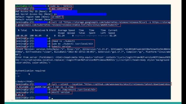 Master AWS Kubernetes with Jenkins Pipeline: Step 3/4 - AWS CLI, kubectl, EKSctl Cluster Deployment