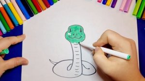 How To Draw a Snake. Как нарисовать змею.
