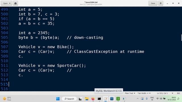 Operators in java continued