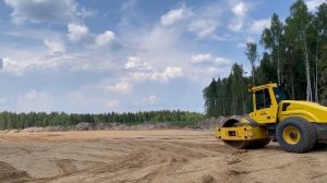 Грунтовый каток. Работа на объекте