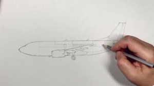 Как нарисовать самолёт Боинг 737 поэтапно | Видео урок
