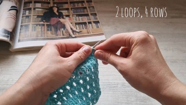 Мелкая, фоновая сеточка спицами❤knitting pattern. смотреть онлайн