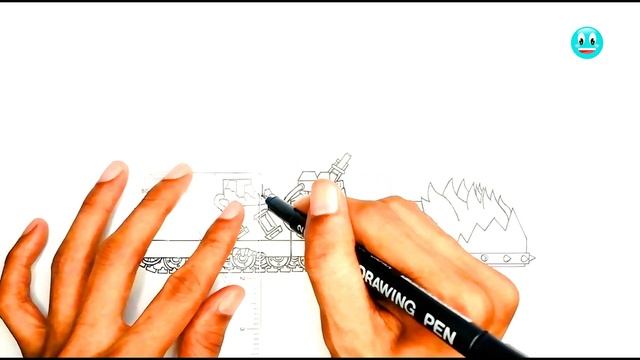 How To Draw Cartoon Tank Ratte From The Death Labyrinth | HomeAnimations - Cartoons About Tanks смотреть онлайн