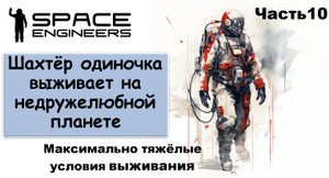 #10 Одинокий шахтёр-профи пытается выжить на недружелюбной планете. #scrapyard     #spaceengineers