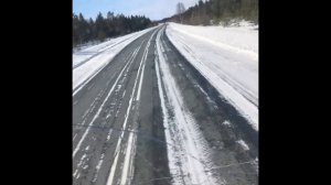 В Салехард на Мазе ч.2 проходим пост на зимник
