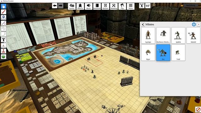 Tabletop Simulator with Pathfinder RPG table demo