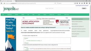 How do I enable annotation based auto wiring in Spring Framework?
| javapedia.net