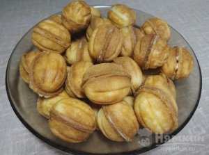 Печенье Орешки с ванильным кремом