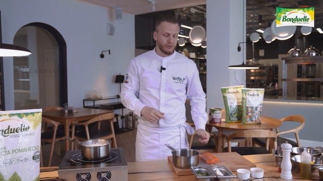 Bonduelle Готовим лосось с овощами по-анжуйски с кокосовым муссом из романеско смотреть онлайн