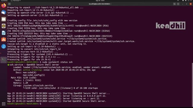 install SSH server on LINUX (UBUNTU 20.04) смотреть онлайн