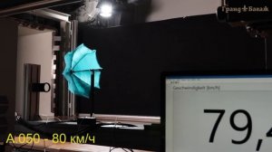 Зонт Knirps серии A.050. Испытания на скорости 80 км/час