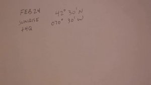 Basic Time of Phenomenon (Sunrise and Sunset)