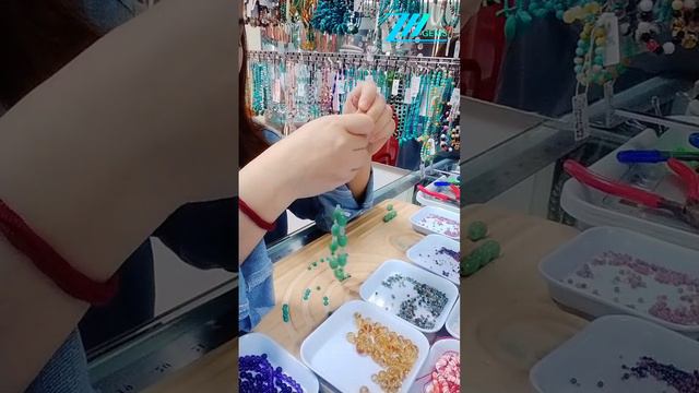 Aventurine and Natural turquoise with Milky Blue Aquamarine Prehnite Princess spiny oyster pearl
