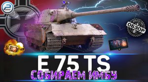 ОБЗОР E 75 TS ✮ СБОРКА ДЛЯ ИМБЫ ✮ Полевая модернизация и оборудование E 75 TS WoT ✮ World of Tanks